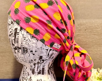 Ponytail Satin Lined Scrub Cap