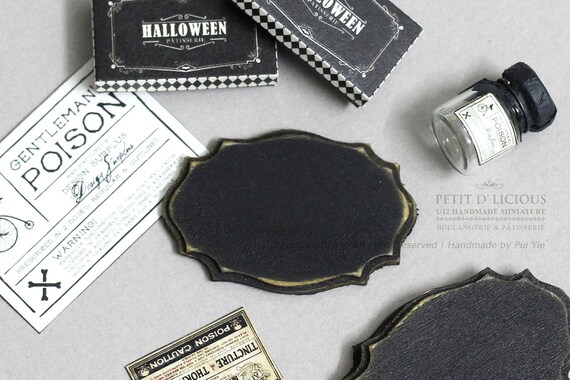 Dollhouse Miniature Accessories Decorative Mystery Black Etsy