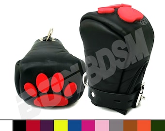 Puppy Paw Fist Mitts, Customizable Colors for Leather and Silicone Paws, Perfect for Human Pup PetPlay