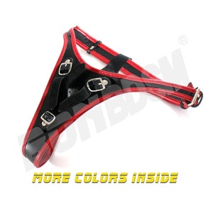Leather Strap-On Harness with Rolled Leather Edge - Customizable Pegging Fetish Bondage Gear