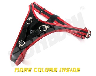 Leather Strap-On Harness with Rolled Leather Edge - Customizable Pegging Fetish Bondage Gear