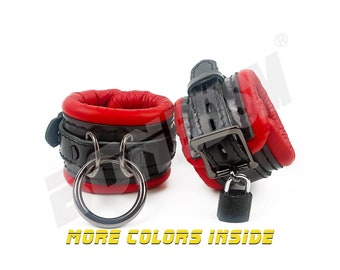 Extra Padded O-Ring Cuffs for Wrist and Ankle Bondage Restraint