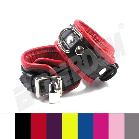Superior Bondage Restraints Cuffs with Padded Leather and Locking Buckles for Extended Wrist and Ankle Wear - BDSM Fetish Gear