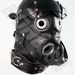 BDSM gimp mask - The Loon leather hood with a silicone gag, fetish bondage, Mature 