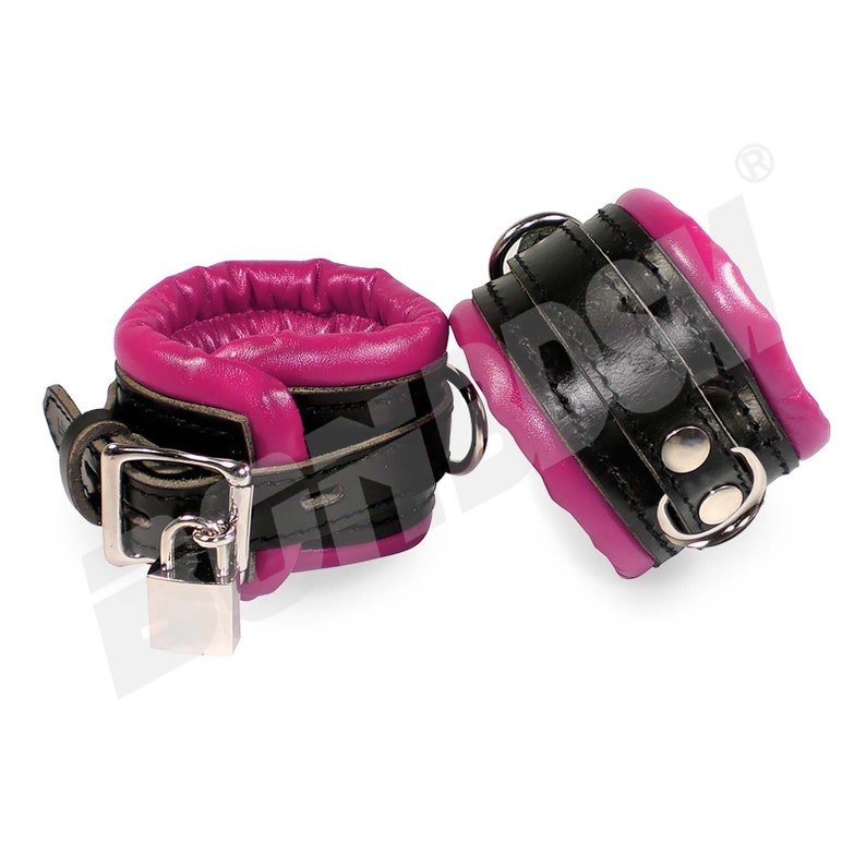 leather wrist and ankle cuffs