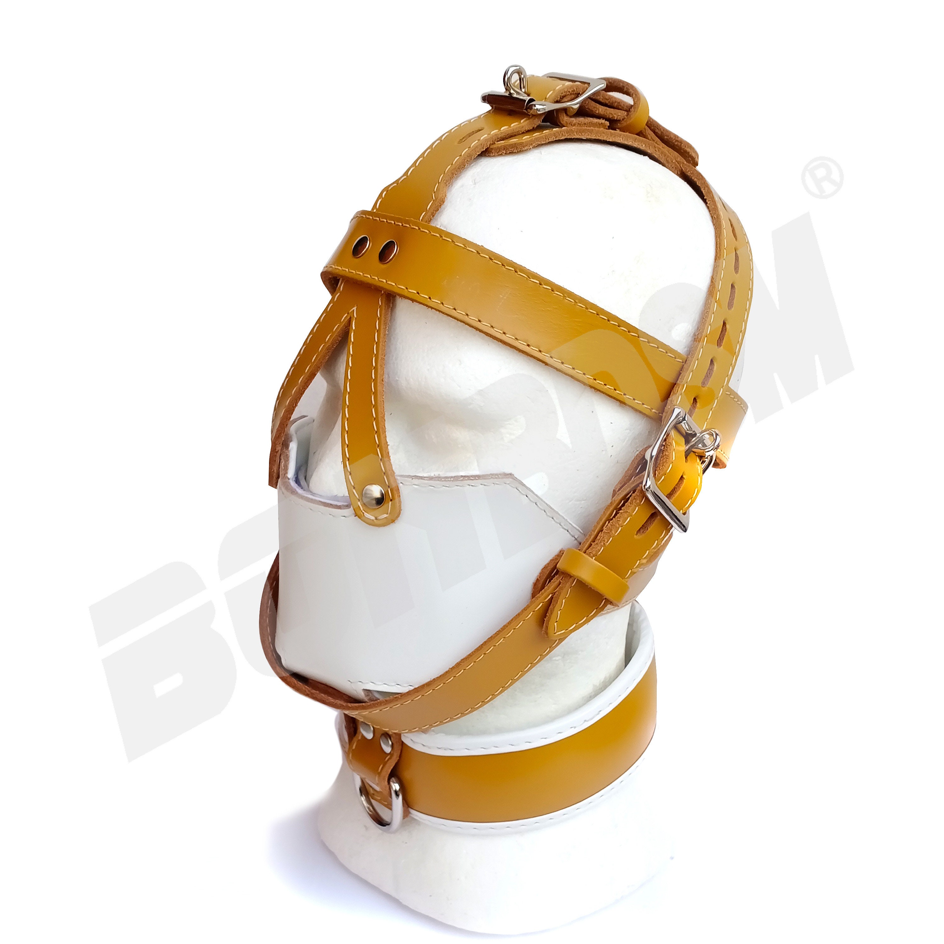Slave Muzzle With A Removable Gag Medical Leather Padded Head Etsy