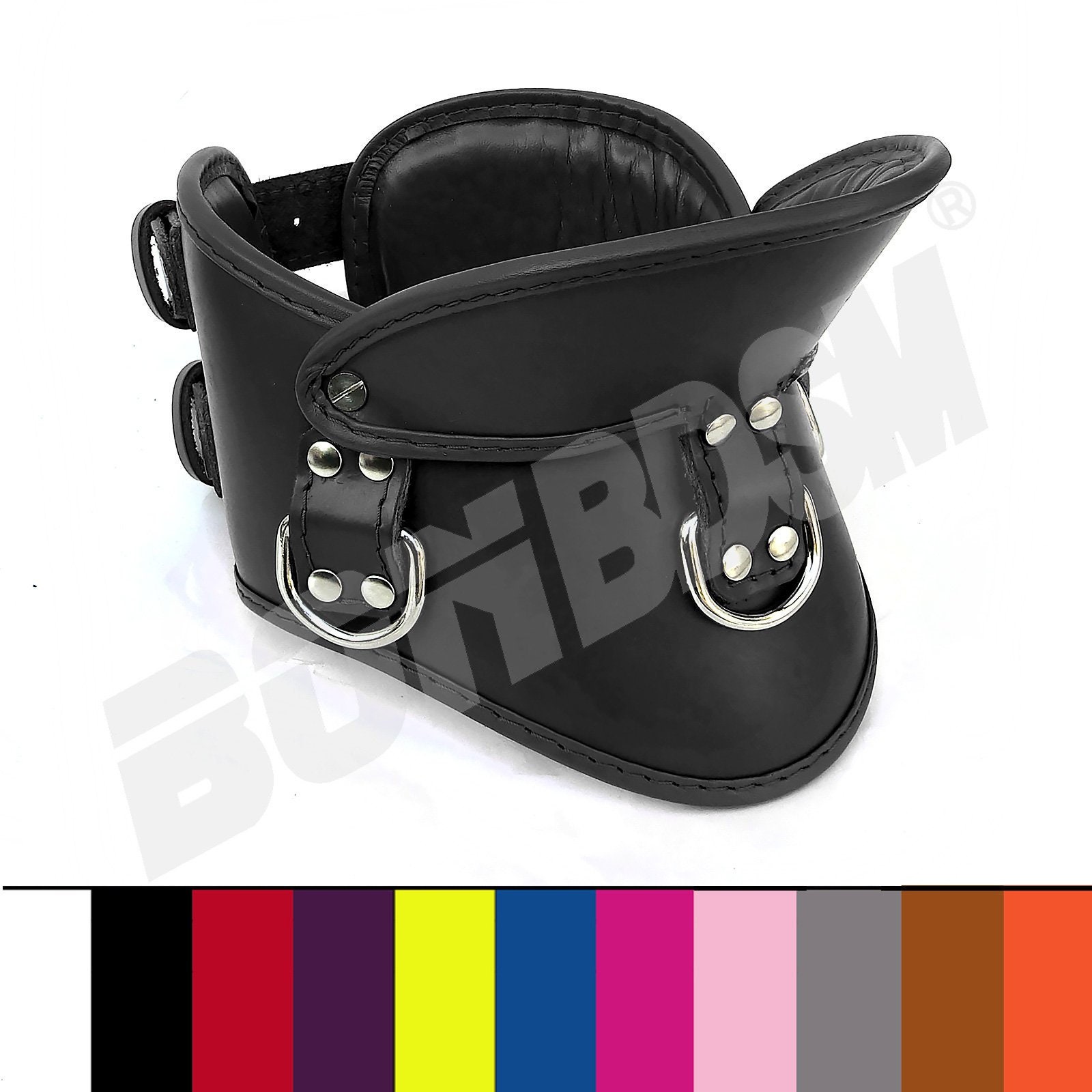 Bondage Restraint Strict Leather Posture Collar with 3 strong Etsy