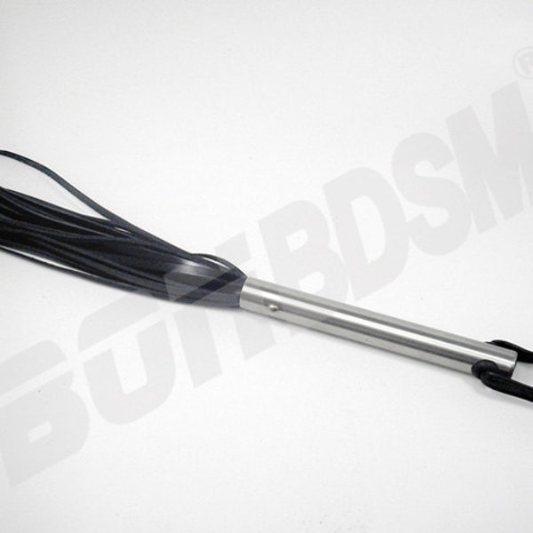 Leather Whip Flogger, BDSM fetish bondage, 38cm''  with 24 Leather Strings, 3 optional colors, Mature