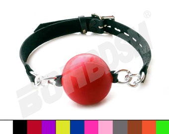 Silicone Ball Gag with chains - Bondage Fetish Restraint Mouth Plug - Mature