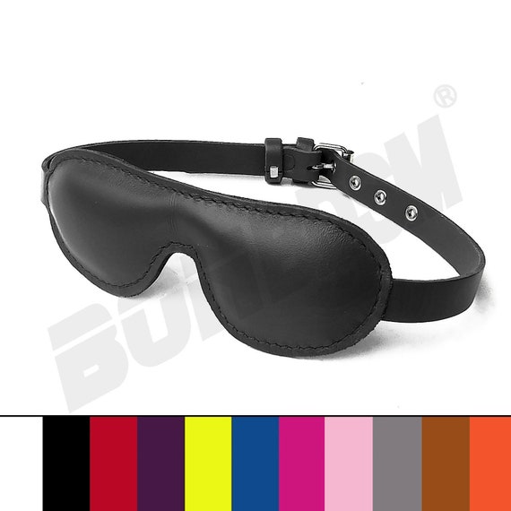 Soft Leather Blindfold Mask Black