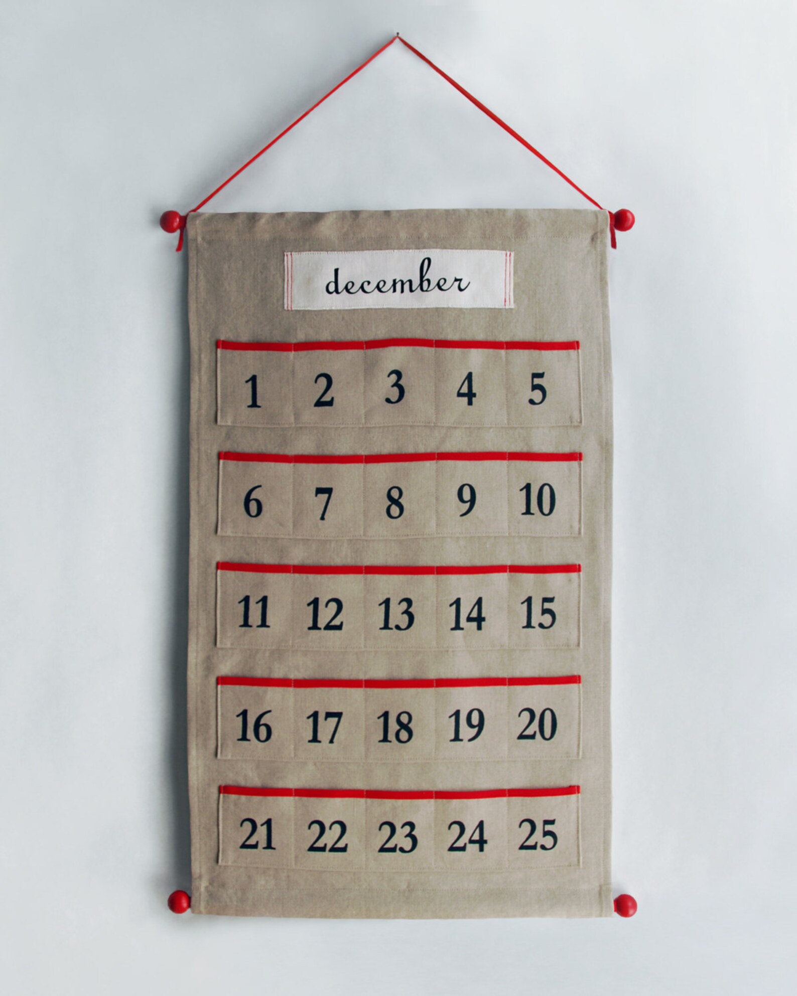 Advent Calendar Linen Etsy