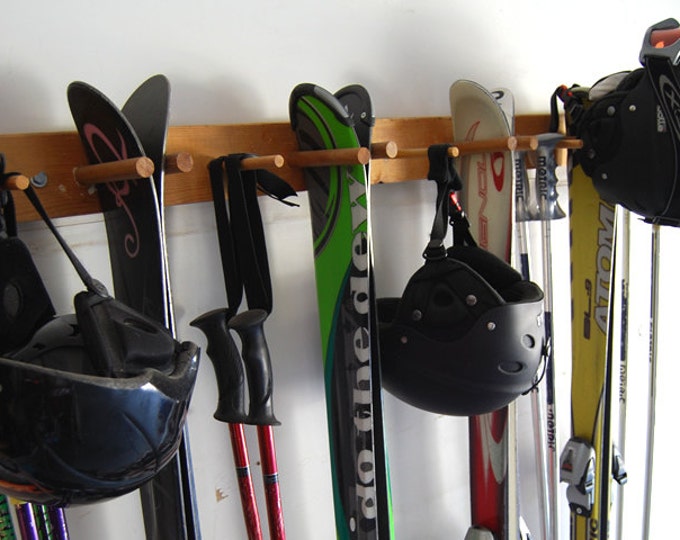 Snow Ski Storage Rack, Wall Mount, 4 Skis Etsy
