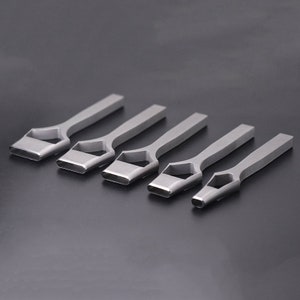 3 Packs Oval Hole Punch 3x10mm Leather Hollow Cutter Oblong Punch Die for Strap Belt Watch Band Leathercraft, Silver