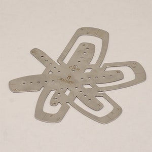 Nattools Riem Eindband Stencil Cutter Mold Liniaal Leathercraft Sjabloon Mark Cut Frame Molding Patroon Tekenen Draft DIY Craft Briefpapier Tool