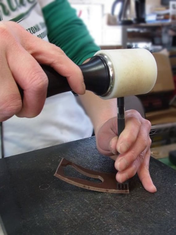 6pcs Allacciatura Stitching Scalpello Set Leather Craft 1/2/4/6 4 Millimetri Argento Con Diamanti Diy Tooth Punzonatura Taglio Perforare Sew Utensili 