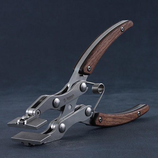 Nattools Flat Pliers Leathercraft Craft Essential Clamp Working Stitching Gluing Flatten Edge Layer Framing Pincer Leather Handmade Tool