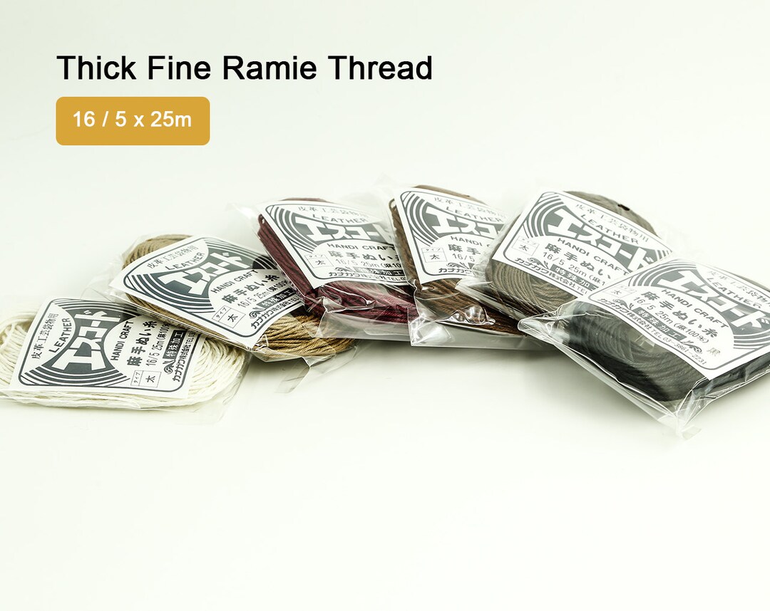 Thick Fine Ramie Thread 25m 5 Ply Twisted Sewing Japan Leathermob ...