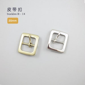 20mm Solid Brass Strap Buckles Nickel Finish Belt Seiwa Japan LeatherMob Leathercraft Leather