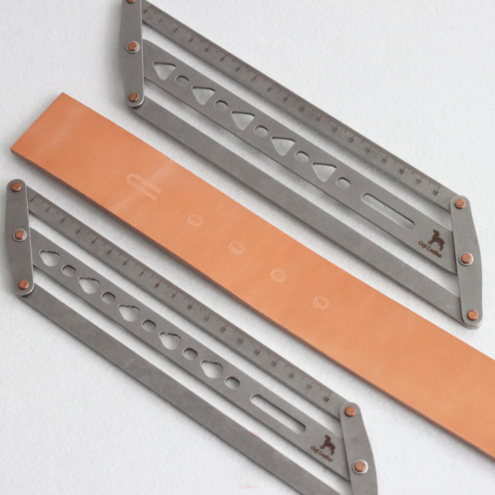 Leather Belt Punching Hole Positioning Ruler Art Assist Draft Etsy