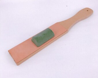 Leder Strop Stick Messerschärfer Klingenschärfen Polierklinge Schneiden Trimmer Effilierstock Skiver LeatherMob Leathercraft Tool