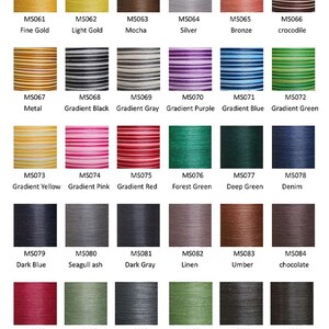 Meisi Super Fine Waxed Linen Thread M30 0.35mm Leathercraft Cord Wire ...