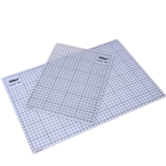 Nine Sea Cutting Mat Board With Printed Grid Lines Leather Paper Card Craft  DIY Workshop Cut Punch Marking Measure 