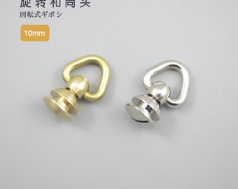 Draaikop Messing Nikkel Zilver Connector Gezamenlijke Portemonnee Keten Japan Kwaliteit Leer Ambachten Levert Hardware Uniek Design