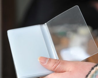 Japan Kyoshin Elle Plactic Card Case Business Card Holder semitransparency Leathercraft Handcraft Leather Accessory vice-material