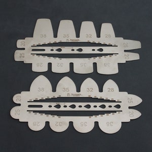 Nattools Cinturino per cintura Stencil Modello per righello con estremità tonda o quadrata Lavorazione della pelle Punzonatura Cornice Stampaggio Bozza Linea Taglio Strumento artigianale fai-da-te