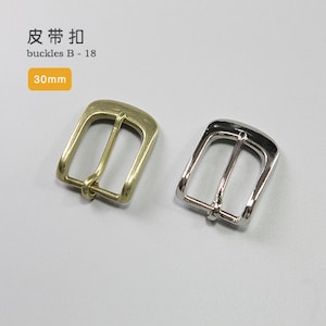 30mm Solid Brass Strap Buckles Nickel Finish Belt Seiwa Japan LeatherMob Leathercraft Leather