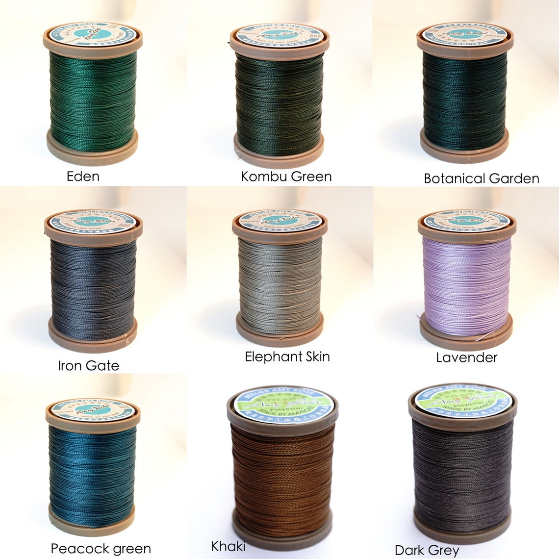 Natural Thread Roky Atelier Amy Roke Polyester Thread 0.55mm(532) Sewing Spool Cable Linen ...