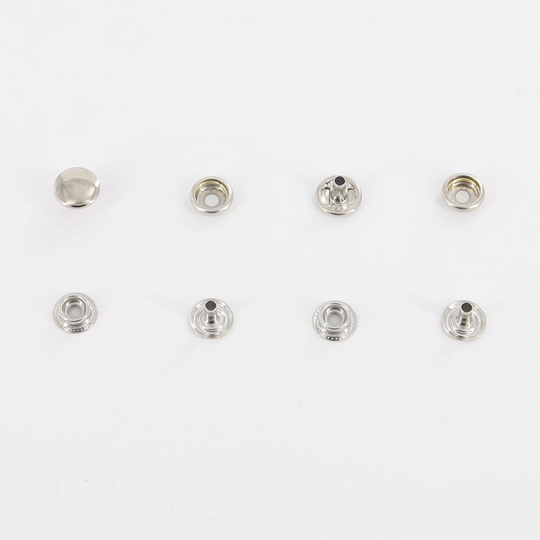 15mm X 10mm Line Snaps Silver Finish Head Diameter Ring Rivet Studs - Etsy