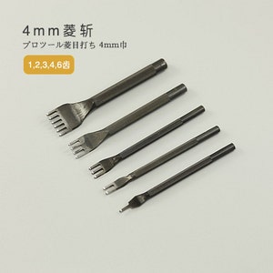 4mm Diamond Leather Stitching Chisel Pricking Iron Tool Kyoshin Elle LeatherMob Leathercraft image 1