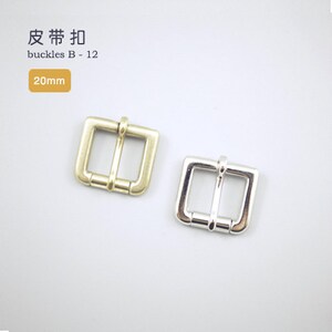 20mm Solid Brass Strap Buckles Nickel Finish Belt Seiwa Japan LeatherMob Leathercraft Leather