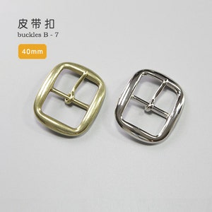 40mm Solid Brass Strap Buckles Nickel Finish Belt Seiwa Japan LeatherMob Leathercraft Leather