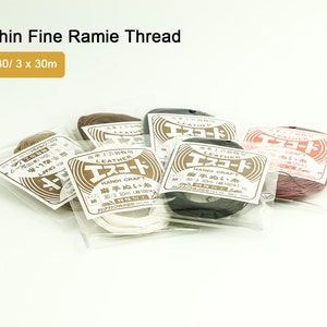 Filo sottile sottile di ramie 30 m 3 veli intrecciati per cucire Giappone LeatherMob Leathercraft Leather Craft Tool Cords