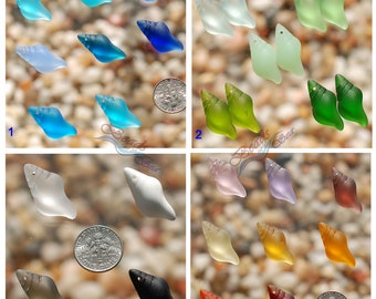 Small Conch (26X12mm) Green/Blue/Rainbow/Black White 7/8pairs Mixed Lot Baby Conch Shell Earring Size~Mixed Lot Sea Glass Pendants