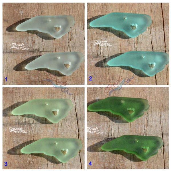 Sea Glass NC State Charm GREEN 2pcs (28X24mm) ~ EXCLUSIVE ~ I heart North Carolina  Earring size Cultured Sea glass Beads