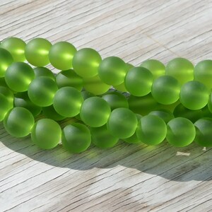 More Color 21 pcs10mm Green Round Jewelry Making Supply CulturedSea Glass Beads Beach Glass Beads 8 image 3