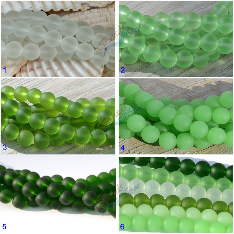 More Color 21 pcs10mm Green Round Jewelry Making Supply CulturedSea Glass Beads Beach Glass Beads 8 image 1
