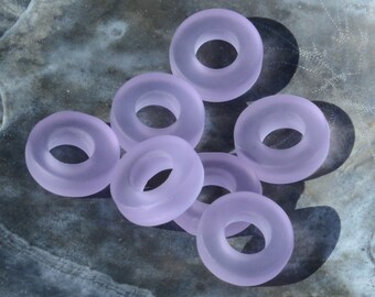 Seeglas 2/4/6 / 10 Stück 2 Stück 12 mm Kreis Ringe Regenbogen Flaschenhals Stil Ringe Kultiviertes Seeglas Strandglas Anhänger Perle - Mehr Farben