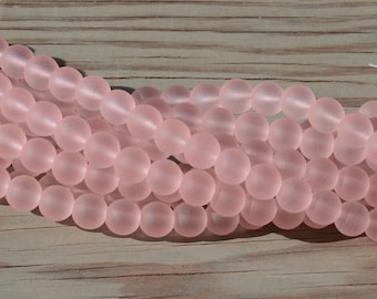 36 cuentas redondas de vidrio marino (6 mm) de arcoíris cultivadas, perforadas para bisutería - 20 cm - Más colores