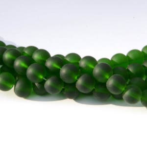 More Color 21 pcs10mm Green Round Jewelry Making Supply CulturedSea Glass Beads Beach Glass Beads 8 image 5