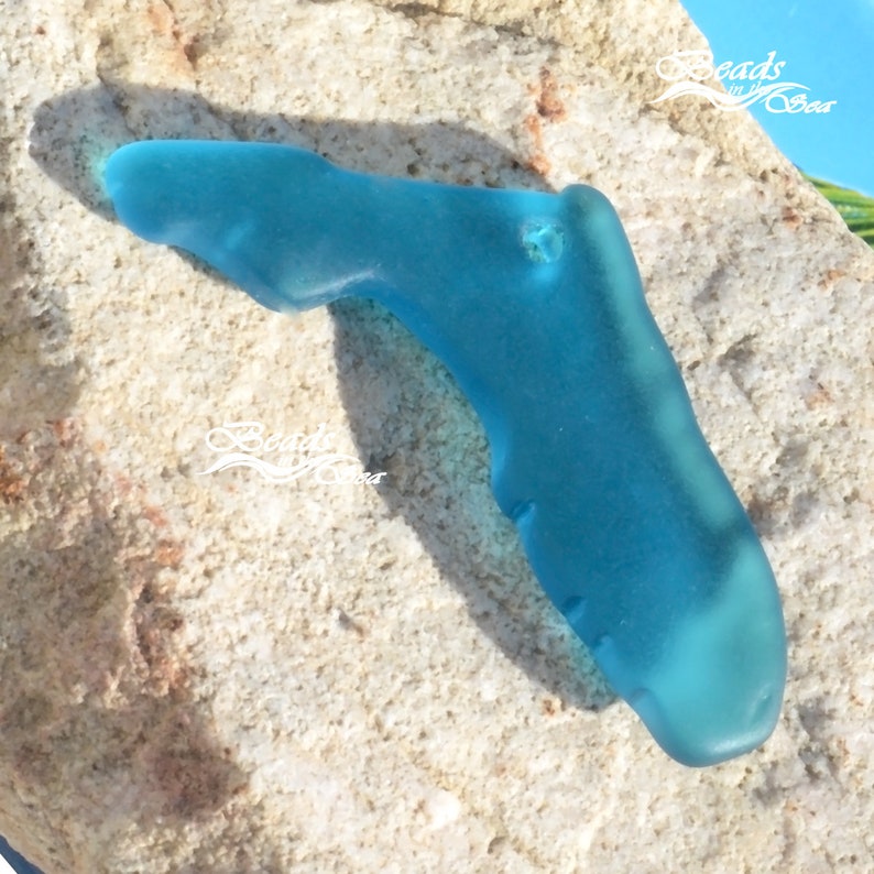 FL LG State Map Charm 1pc 45X40mm Florida Sea glass Beach Glass Necklace Pendant Beads image 6