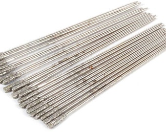100 Diamond Coated Drill Bits 1.2mm: Jewelry, Agate, Lapidary