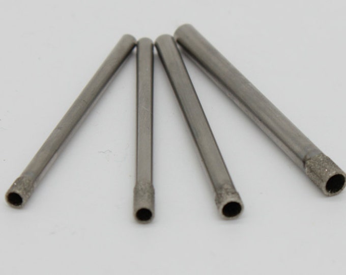 Featured listing image: 3.5mm  10pcs-Diamond  Coated Lapidary Gemstone Glass Jewelry Wire Hollow Core Drill Bit