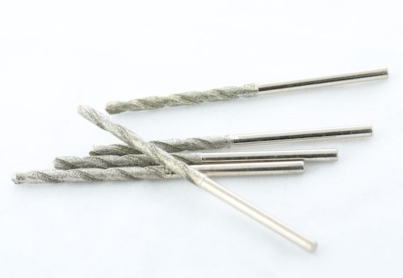 1.5mm Diamond Coated Twist Drill Bits – 20pcs for Lapidary, Glass & Jewelry