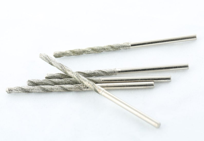 1,5 mm diamantbelagda spiralborr – 20 st för lapidärborr, glas och smycken bild 1