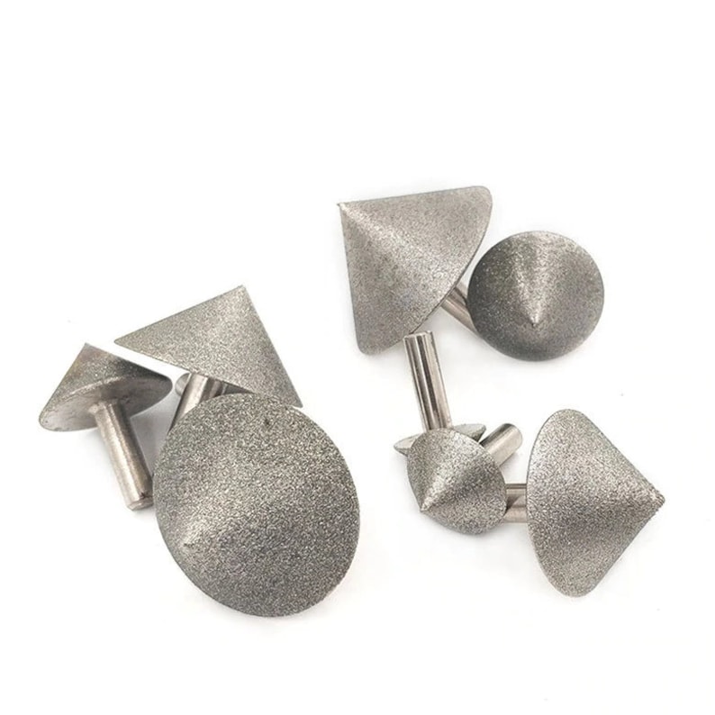 25mm 90 Dregree Electroplated Diamond Cone Chamfer Grinding Head Stone Glass Chamfering Head 20-60mm cone