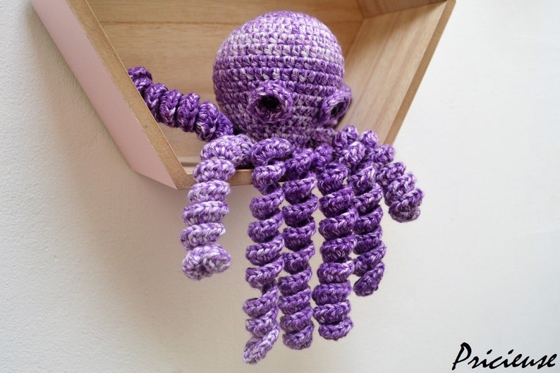 Doudou Pieuvre Pieuvre Crochet Tuto Gratuit Amigurumi Doudou pieuvre réalisée au crochet | Etsy